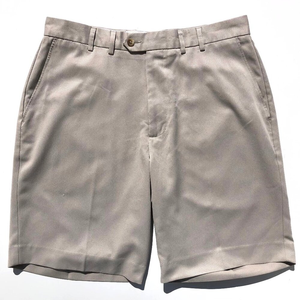 Cutter and Buck Shorts Mens size 34 Tan Khaki CB Dry Tec performance golf AS IS